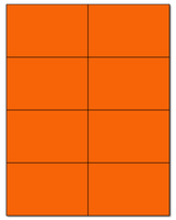 4.25" X 2.75" Fluorescent Orange Sheets