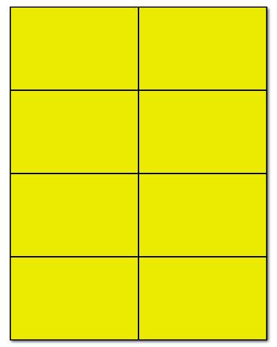 4.25" X 2.75" Fluorescent Yellow Sheets