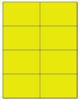 4.25" X 2.75" Fluorescent Yellow Sheets