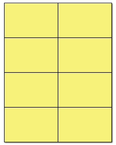 4.25" X 2.75" Pastel Yellow Sheets