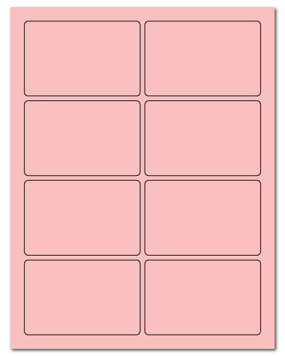 3.75" X 2.438" Pastel Pink Sheets