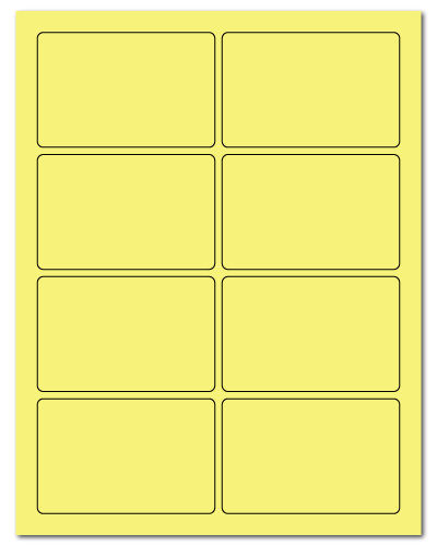 3.75" X 2.438" Pastel Yellow Sheets