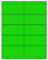 4.25" X 2" Fluorescent Green Sheets