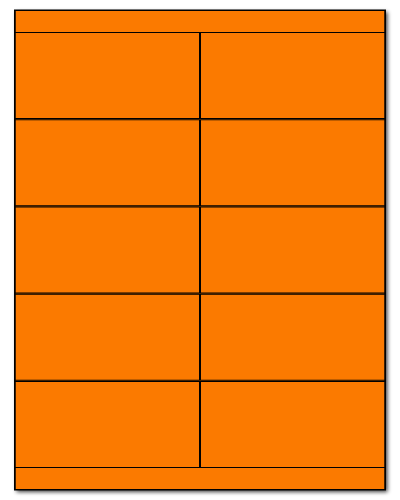 4.25" X 2" Fluorescent Orange Sheets