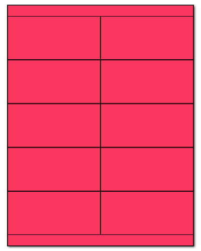 4.25" X 2" Fluorescent Pink Sheets