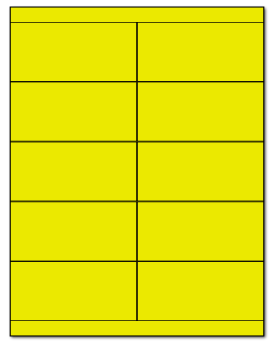 4.25" X 2" Fluorescent Yellow Sheets