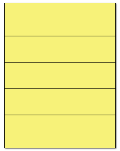 4.25" X 2" Pastel Yellow Sheets