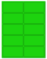 4" X 2" Fluorescent Green Sheets