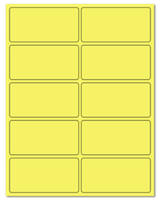 4" X 2" Pastel Yellow Sheets
