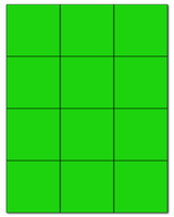 2.83" X 2.75" Fluorescent Green Sheets