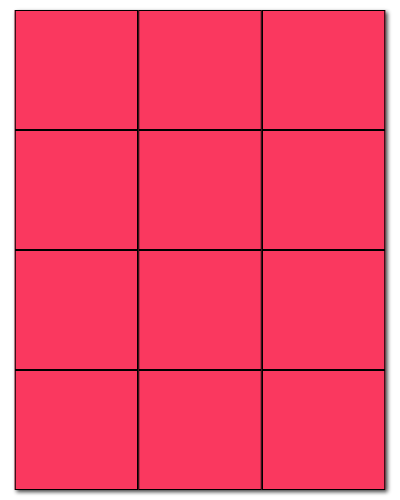 2.83" X 2.75" Fluorescent Pink Sheets