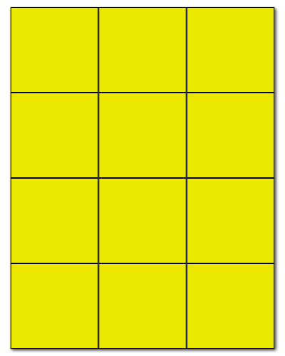 2.83" X 2.75" Fluorescent Yellow Sheets