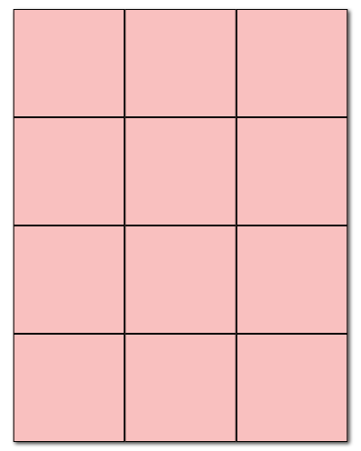 2.83" X 2.75" Pastel Pink Sheets