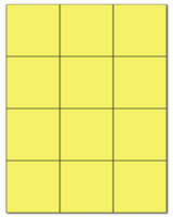 2.83" X 2.75" Pastel Yellow Sheets
