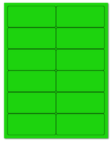 4" X 1.75" Fluorescent Green Sheets