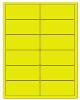 4" X 1.75" Fluorescent Yellow Sheets