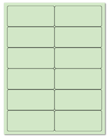 4" X 1.75" Pastel Green Sheets