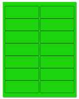 4" X 1.4375" Fluorescent Green Sheets