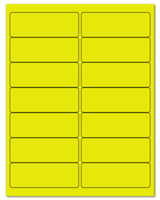 4" X 1.4375" Fluorescent Yellow Sheets