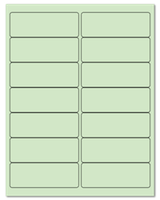 4" X 1.4375" Pastel Green Sheets