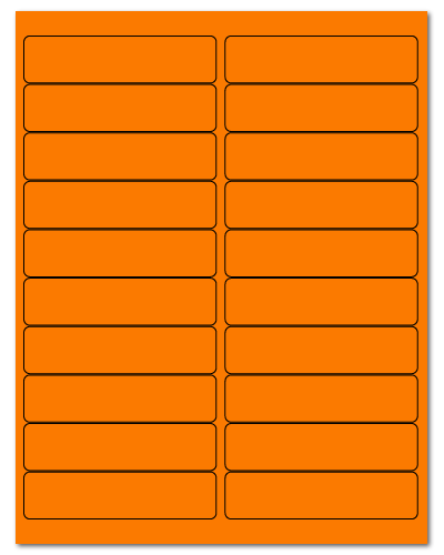 4" X 1" Fluorescent Orange Sheets