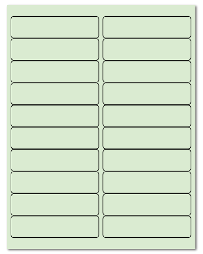 4" X 1" Pastel Green Sheets