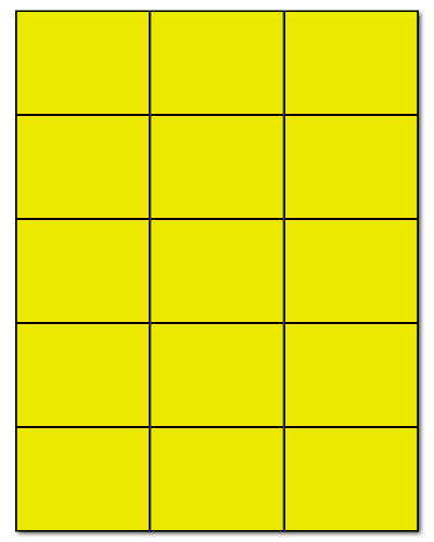 2.83" X 2.2" Fluorescent Yellow Sheets