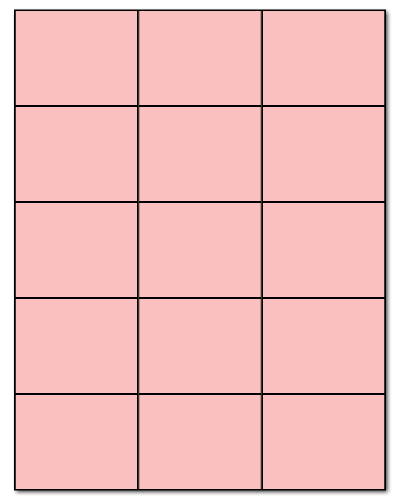 2.83 x 2.2 Pastel Pink, 15 up, 100 Sheets