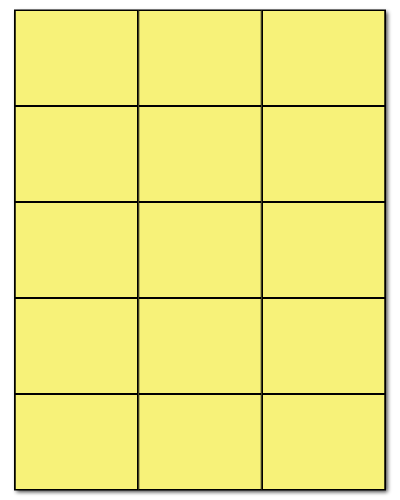 2.83" X 2.2" Pastel Yellow Sheets