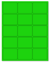 2.688" X 2" Fluorescent Green Sheets