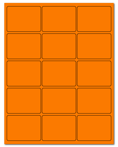 2.688" X 2" Fluorescent Orange Sheets