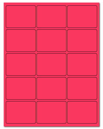 2.688" X 2" Fluorescent Pink Sheets