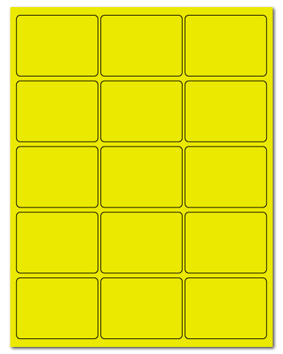 2.688" X 2" Fluorescent Yellow Sheets