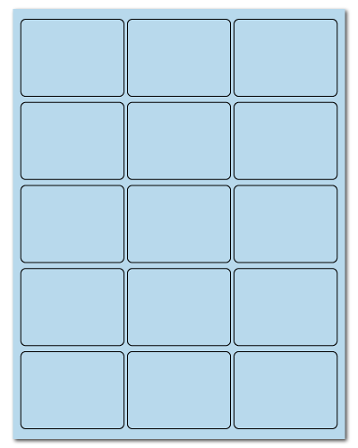 2.688" X 2" Pastel Blue Sheets