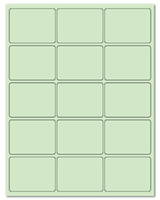 2.688" X 2" Pastel Green Sheets