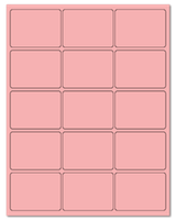 2.688" X 2" Pastel Pink Sheets