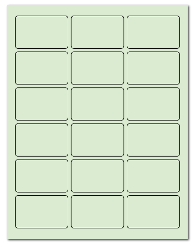 2.5" X 1.563" Pastel Green Sheets