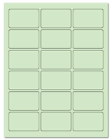 2.5" X 1.563" Pastel Green Sheets