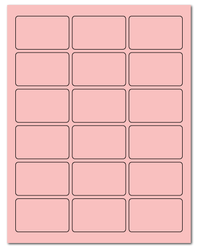 2.5 x 1.563 Pastel Pink, 18 up, 500 Sheets