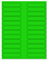 3.5" X 0.75" Fluorescent Green Sheets