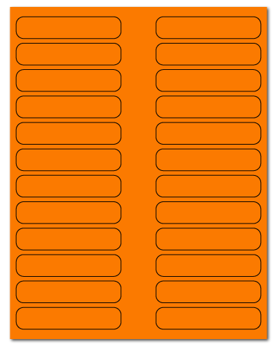 3.5" X 0.75" Fluorescent Orange Sheets