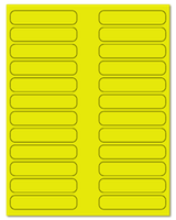 3.5" X 0.75" Fluorescent Yellow Sheets