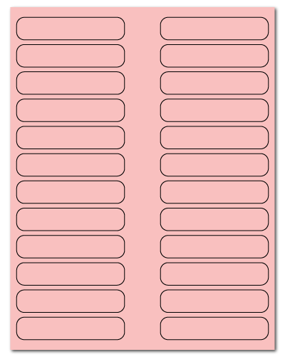 3.5" X 0.75" Pastel Pink Sheets