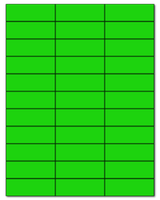2.83" X 1" Fluorescent Green Sheets
