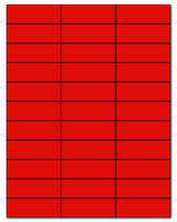 2.83" X 1" Fluorescent Red Sheets