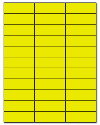 2.83" X 1" Fluorescent Yellow Sheets