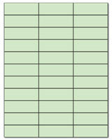 2.83" X 1" Pastel Green Sheets