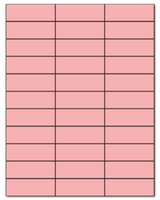 2.83" X 1" Pastel Pink Sheets