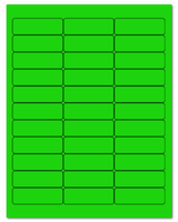 2.625" X 0.875" Fluorescent Green Sheets