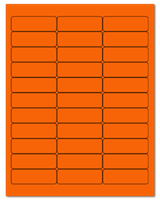 2.625" X 0.875" Fluorescent Orange Sheets
